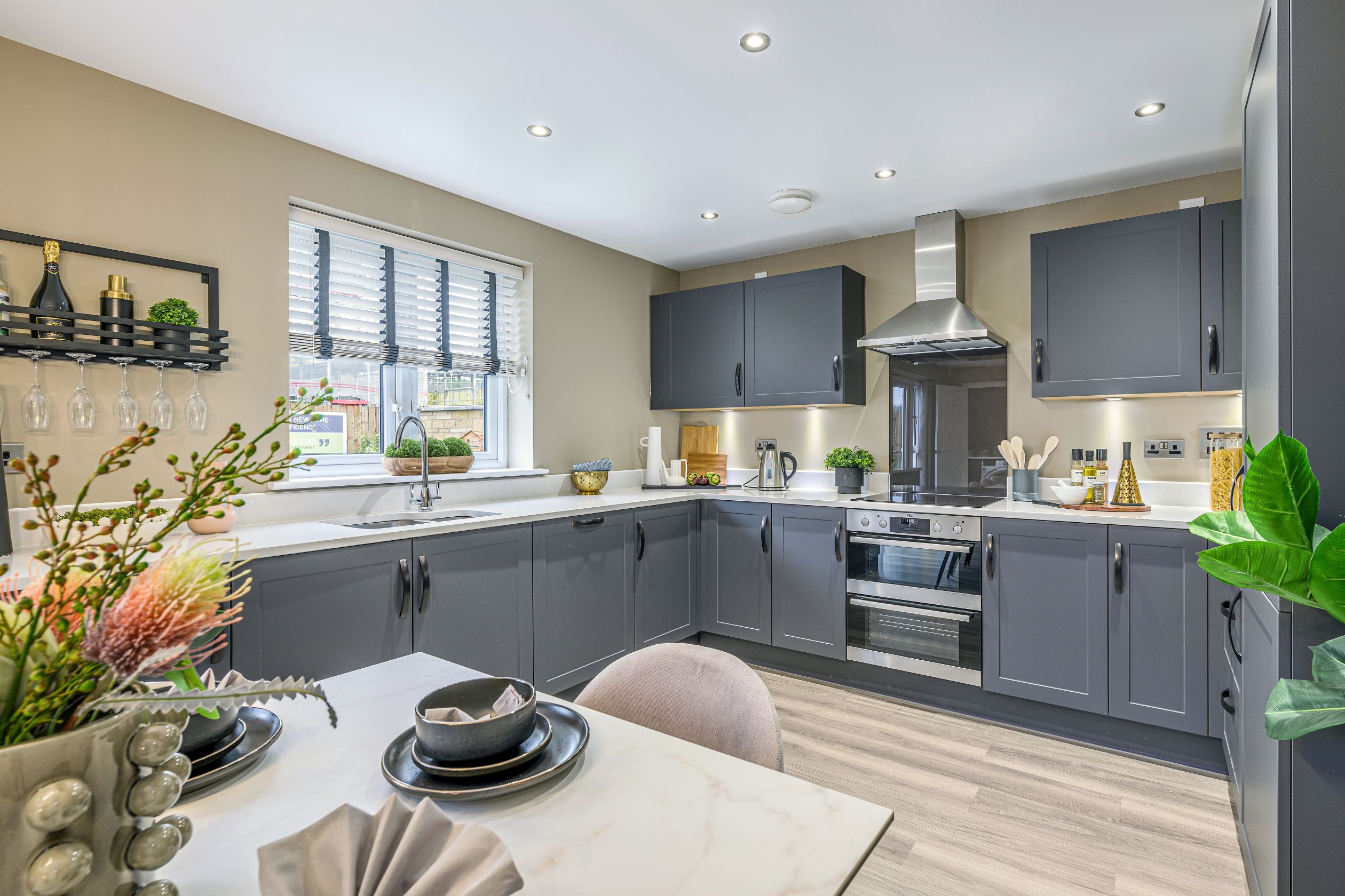 Kitchen and dining space in 4 bedroom home